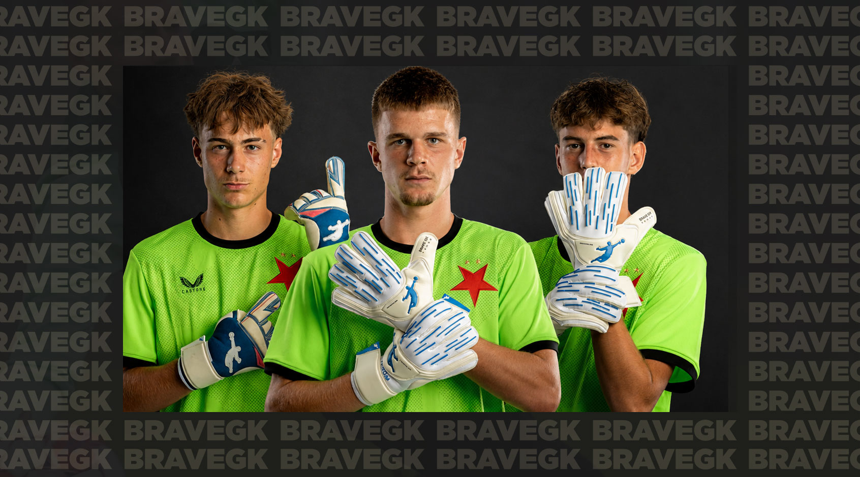 Dominik Jeřábek, Jakub Beneš y Ondřej Suchý del Slavia Praga eligen Brave GK-Блог Brave GK