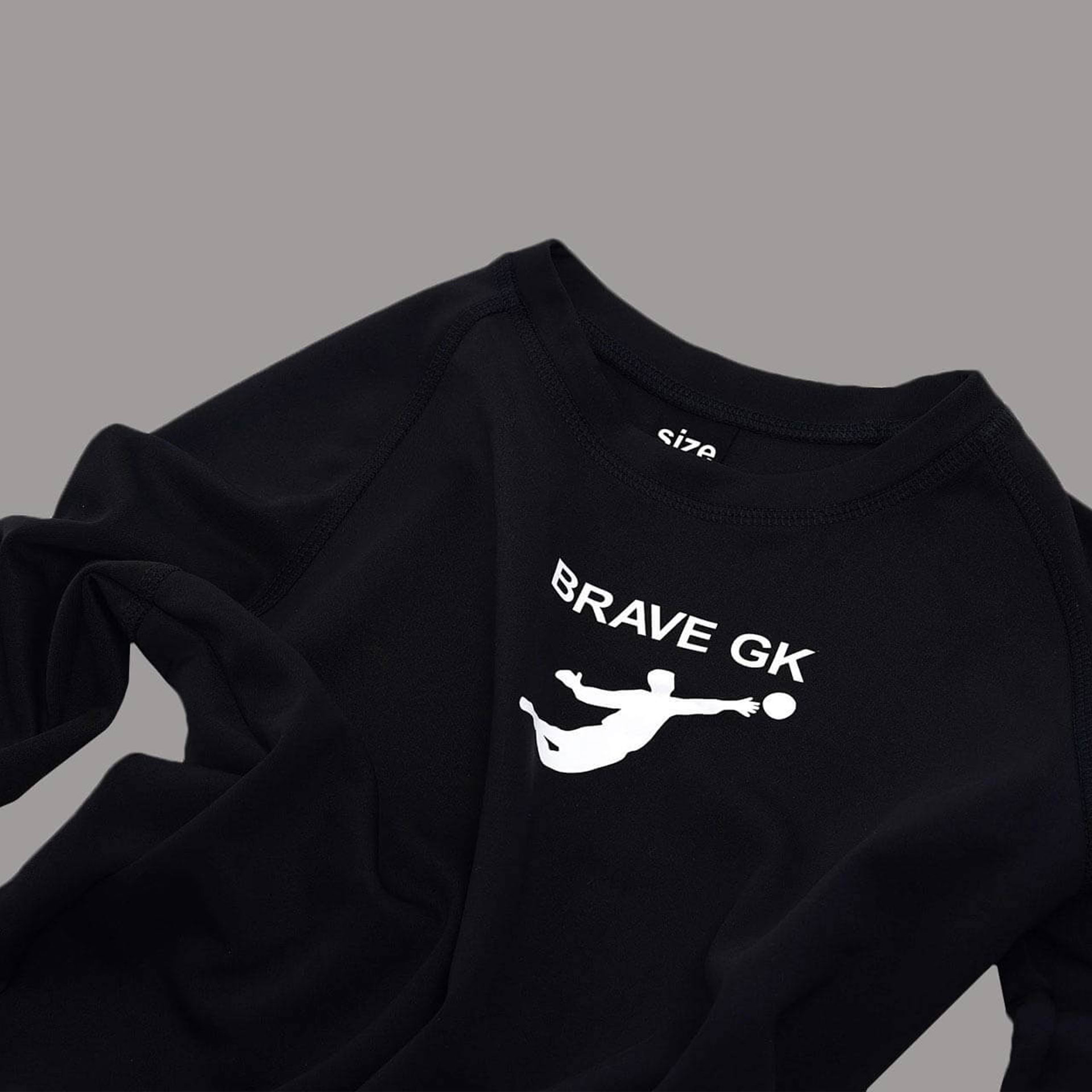 Niños Manga Larga compresión portero camiseta-3-Brave GK